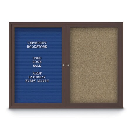 United Visual Products Corkboard, 36"x36", Dark Spruce/Black UV403PLUS-BLACK-DRKSPR